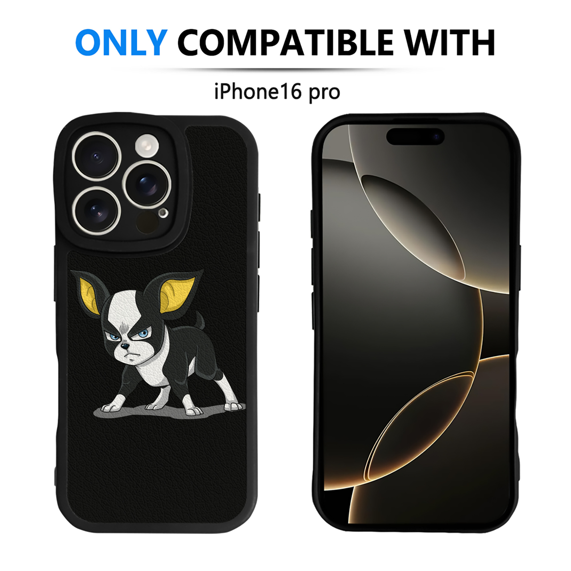 （画像用） ジョジョの奇妙な冒険 イギー JoJo's Bizarre Adventure Iggy 【iPhone 16シリーズ対応】シリコンスマホケース（レザー調） 材質：シリコン